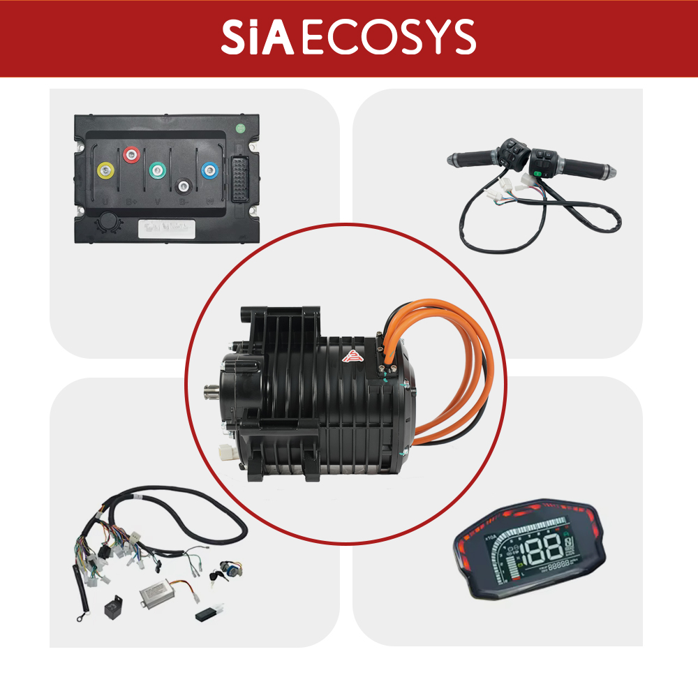 ชุดมอเตอร์ขับเคลื่อนตรงกลาง QS - Mid Drive Motor Kit 72V 3000W บทวิจารณ์และราคา
